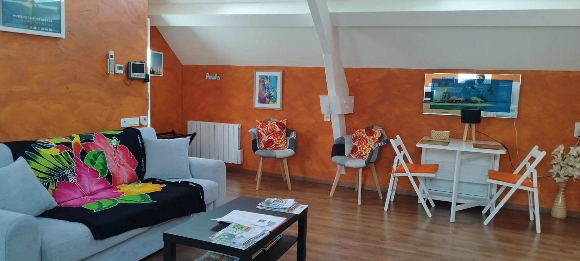 Bienvenue Au Fare Hibiscus Apartment Corrombles Bagian luar foto